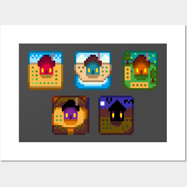 Stardew Valley Farm Types Wall Art by StebopDesigns
